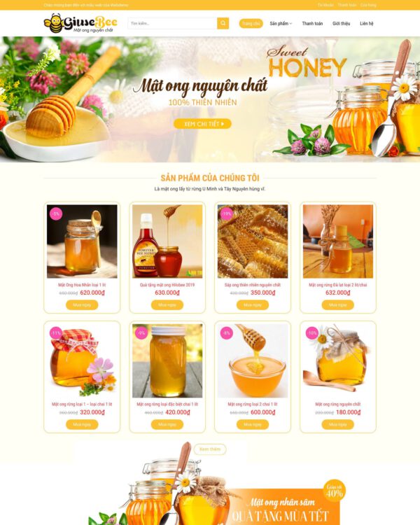 Website bán mật ong