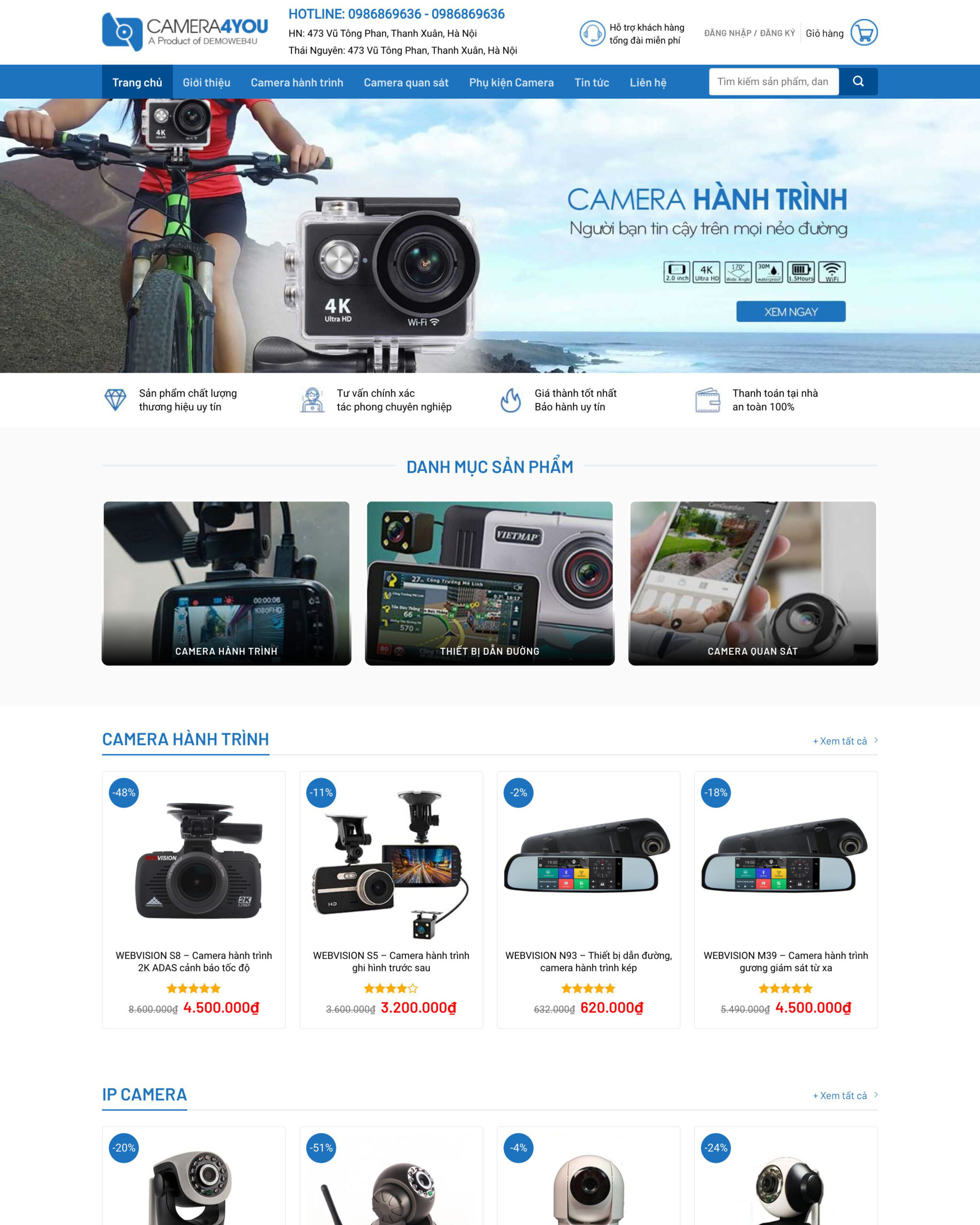 Thiết kế website Bán camera