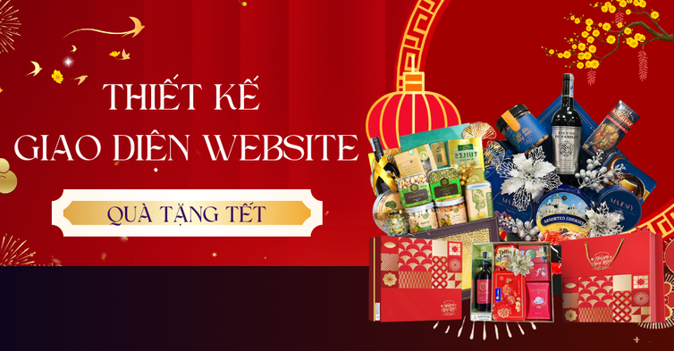 Giao diện website quà tặng Tết tuyệt đẹp, sang trọng, lịch sự