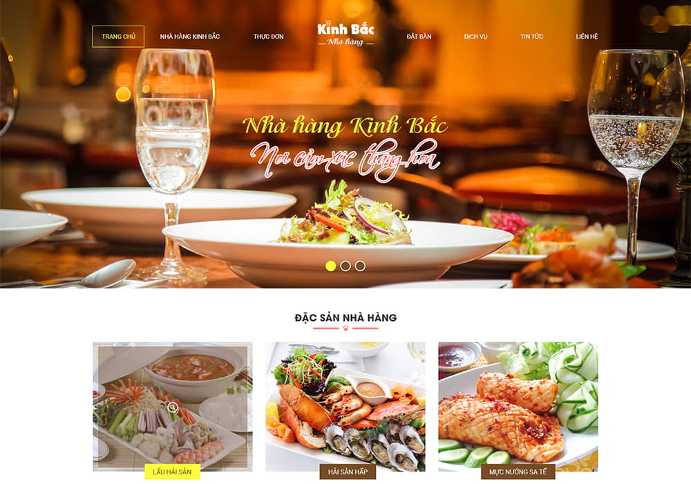 thiet ke website nha hang 1