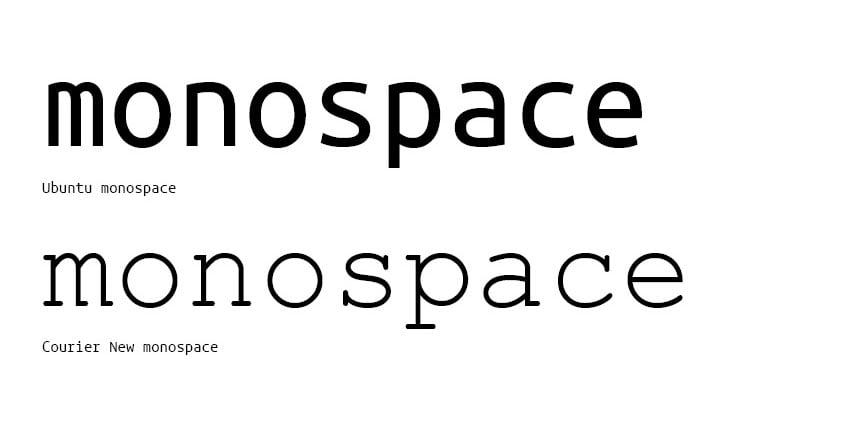 Font Monospaces