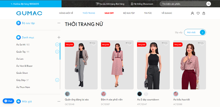 Thiết kế website thời trang công sở sang trọng và bắt mắt