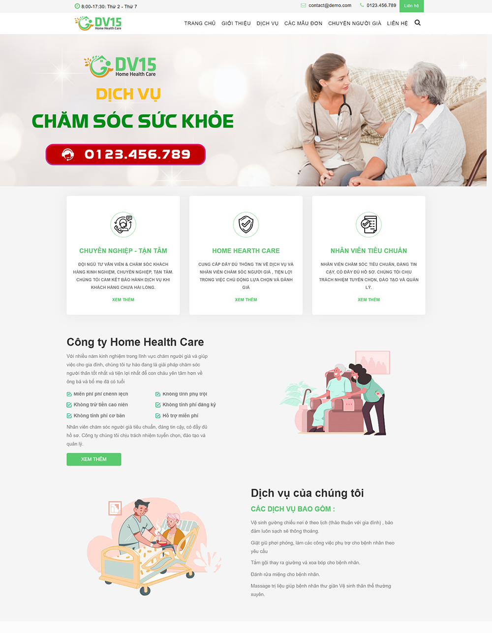 thiết kế website dịch vụ