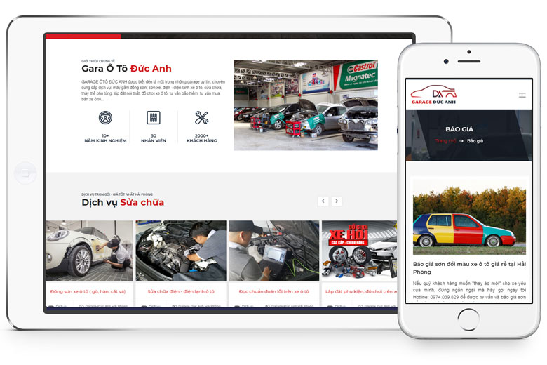 Thiết kế website gara ô tô