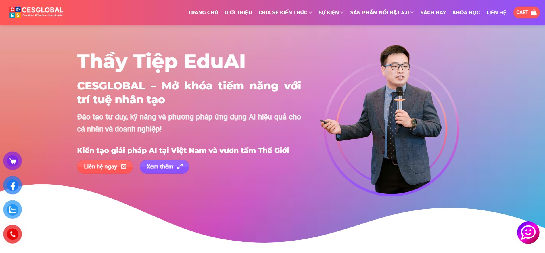 Website giáo dục trực tuyến – trung tâm đào tạo